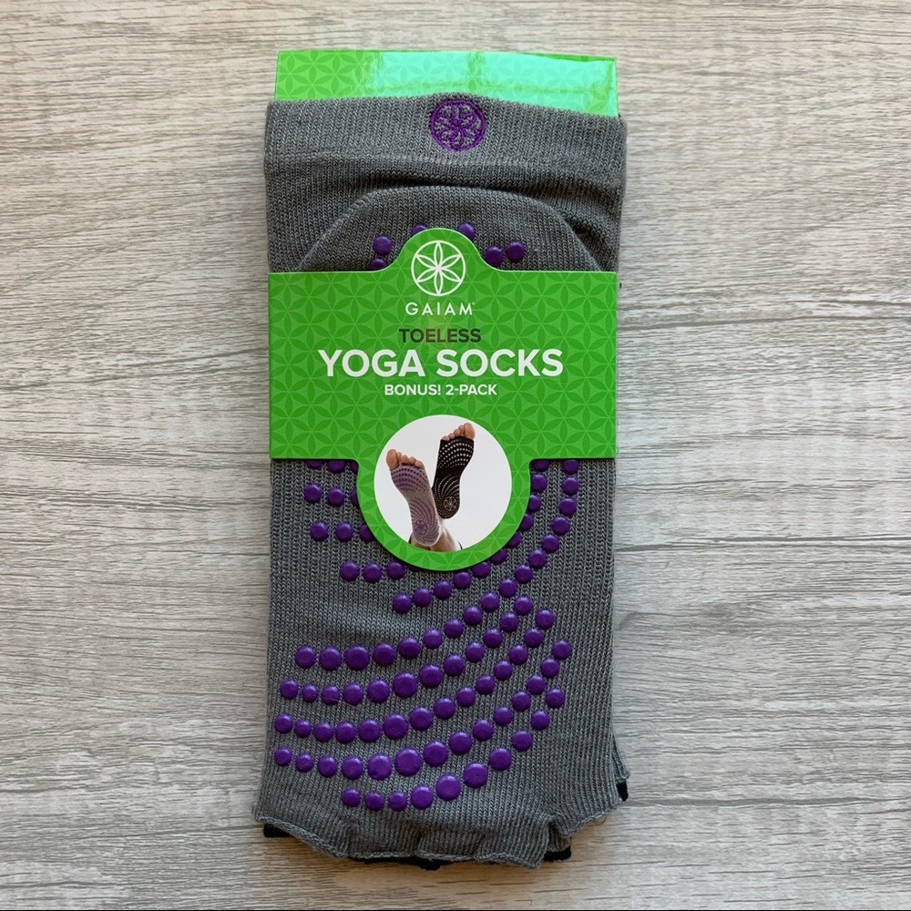 GAIAM Toeless Yoga Socks (2 pack)